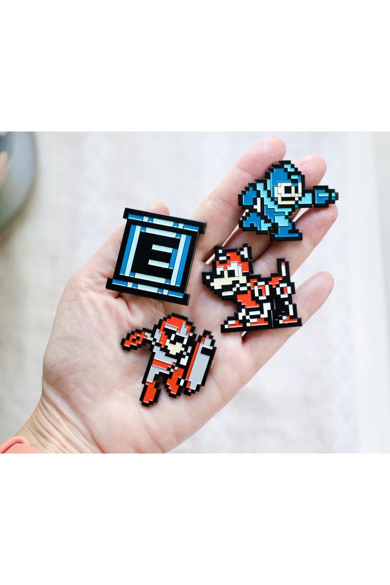 Mega Man Collectible Enamel Pins | Set of 4 | Toynk Exclusive, Alternate, color, Yellow
