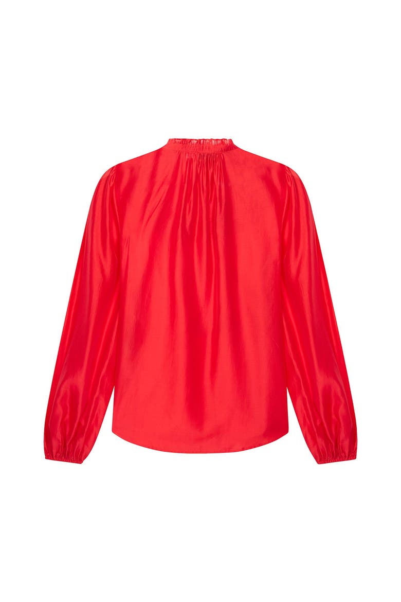 Floral Detail Cutwork Blouse, Alternate, color, Red