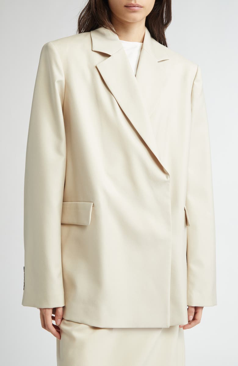 LOULOU DE SAISON Arlo Double Breasted Virgin Wool Blazer, Alternate, color, 