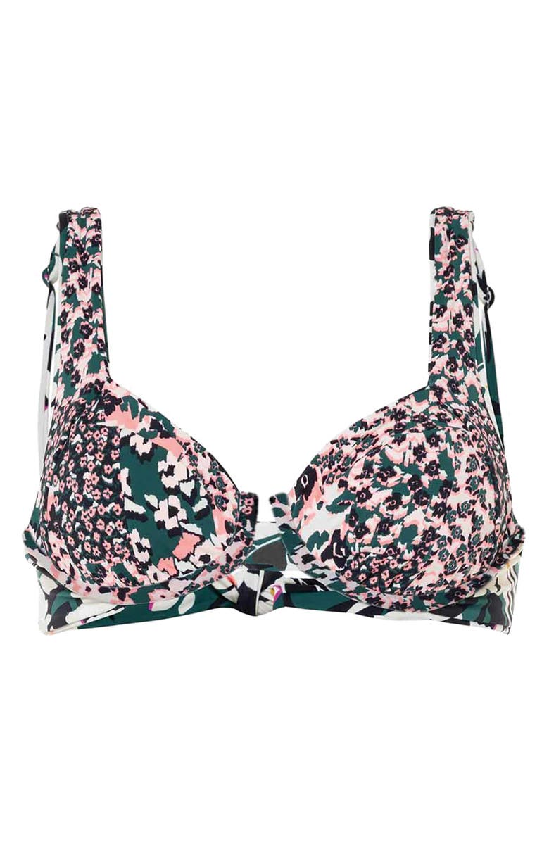 Maaji Tropical Leaves Archie Reversible Underwire Bikini Top, Alternate, color, 