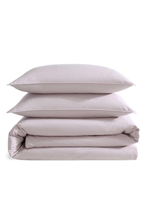Washed Percale Duvet Cover 
Sham Set