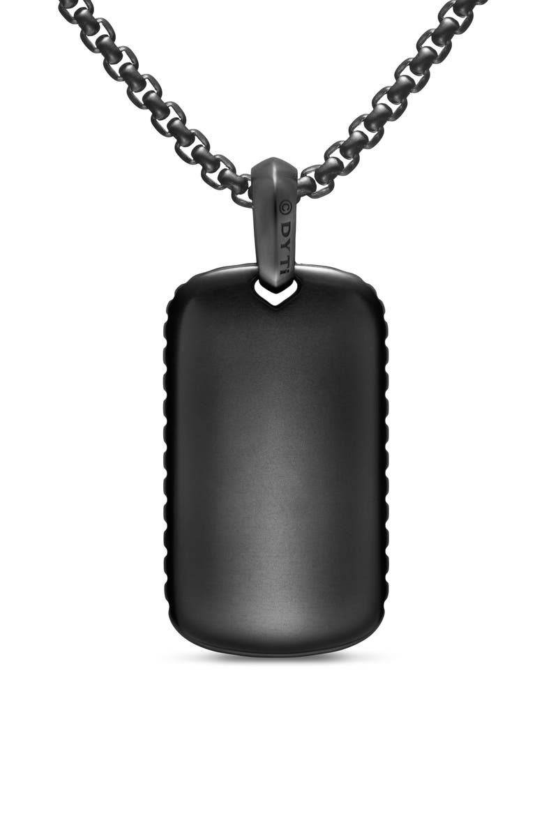 Men's Chevron Tag in Black Titanium, 34mm, Alternate, color, BLACK