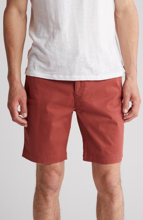 Stretch Cotton Sateen Chino Shorts