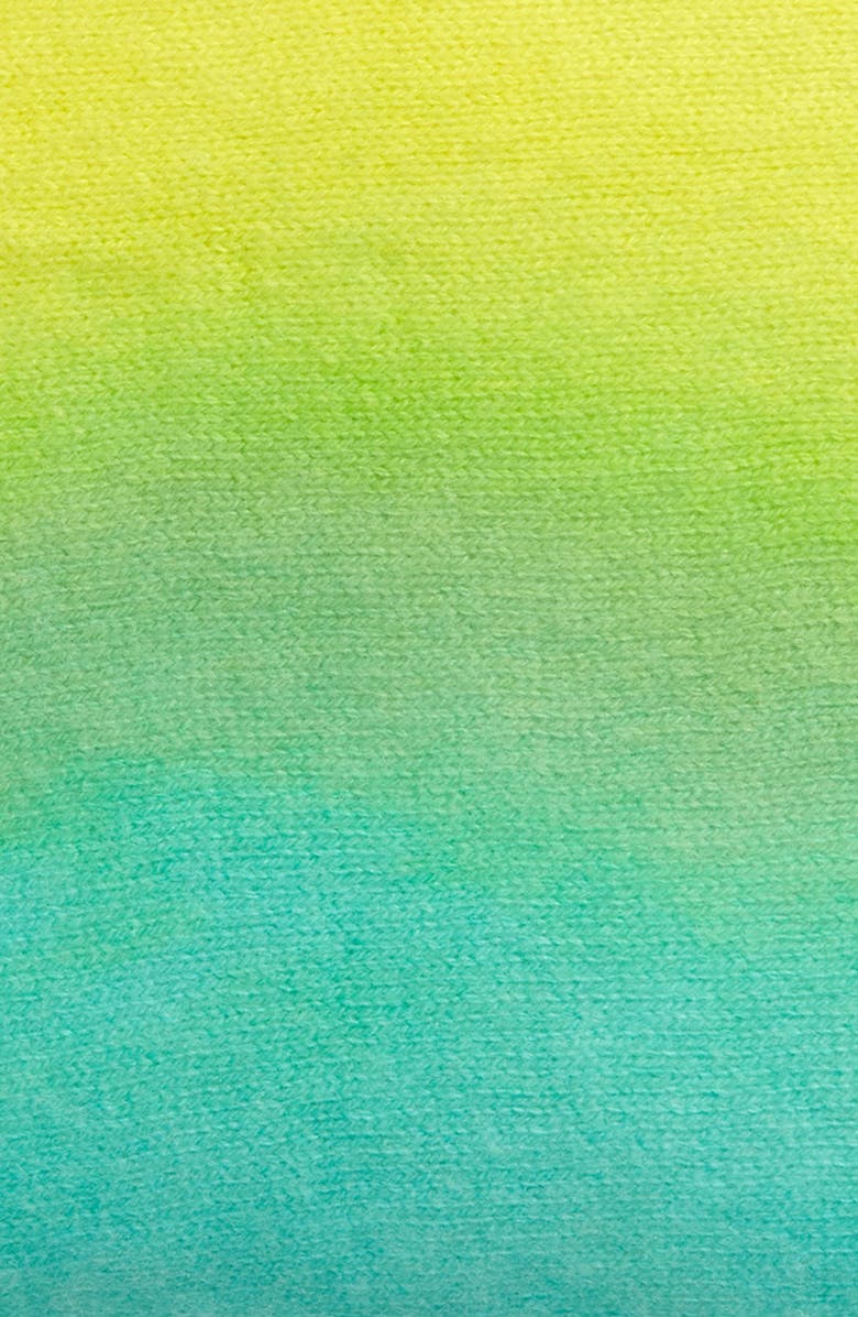 The Elder Statesman Rainbow Tie Dye Cashmere Accent Pillow, Alternate, color, 