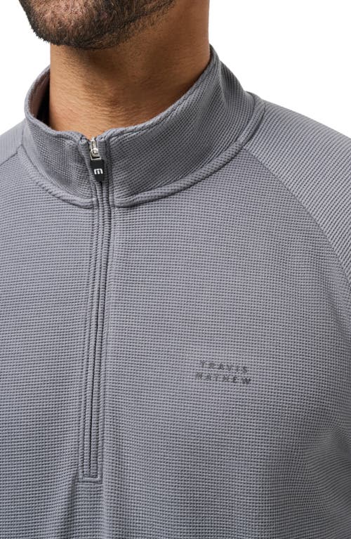 Travismathew Thermal Quarter Zip Pullover In Gray