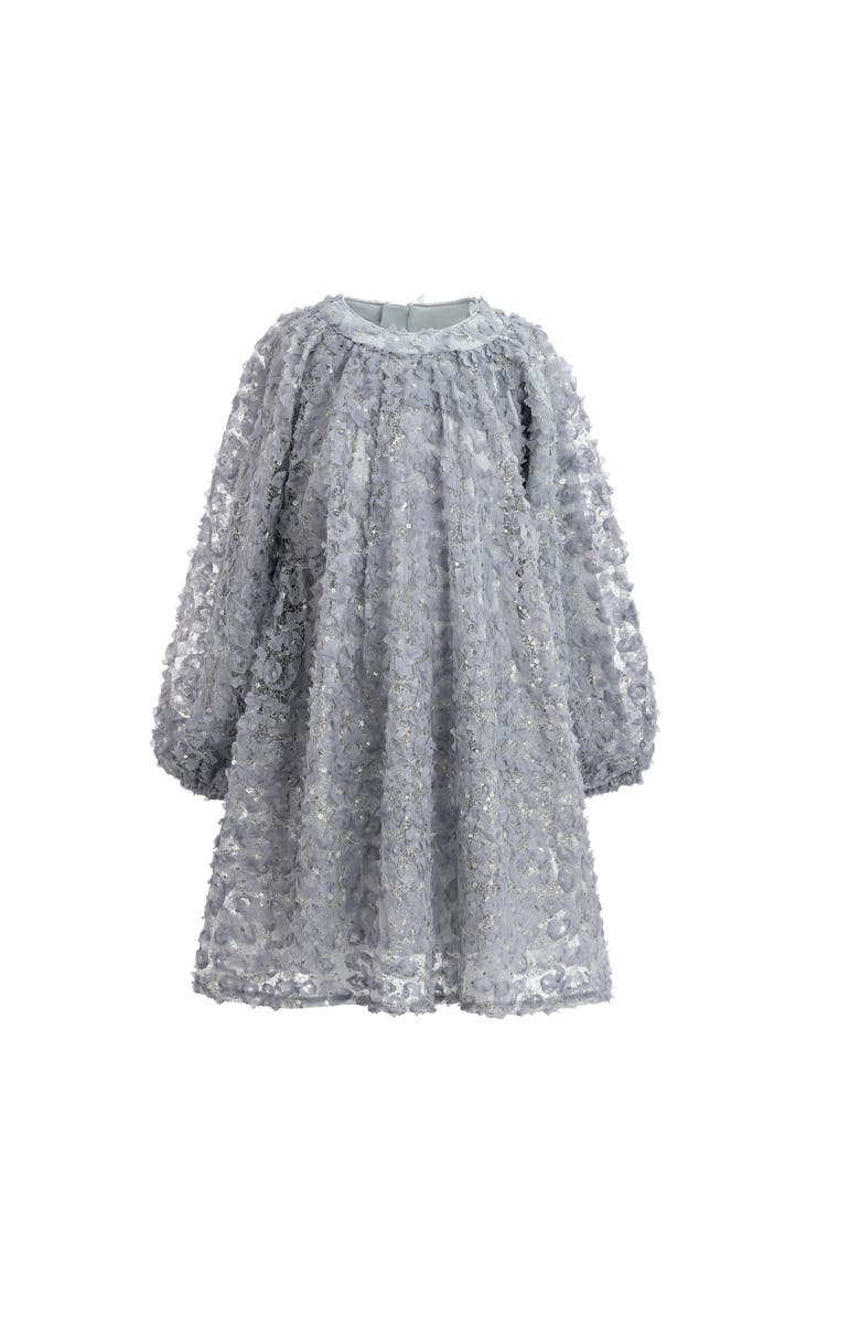 Sweet Cactus Sheer Floral Dress, Main, color, Blue