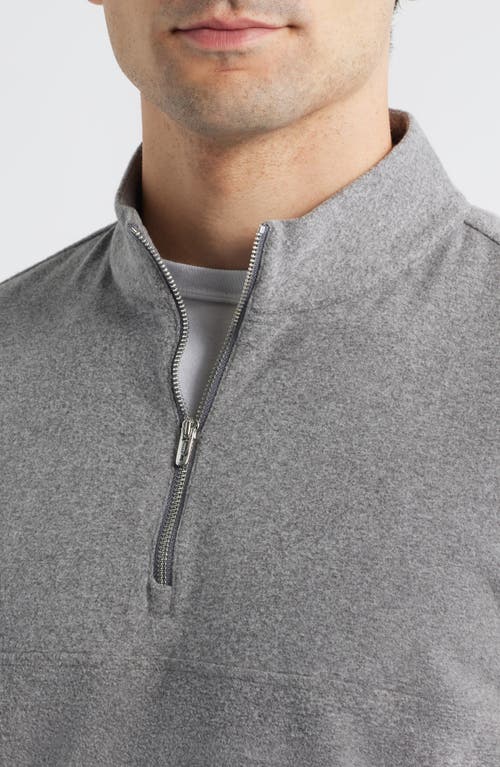 Johnnie-o Mikey Quarter Zip Pullover In Gray