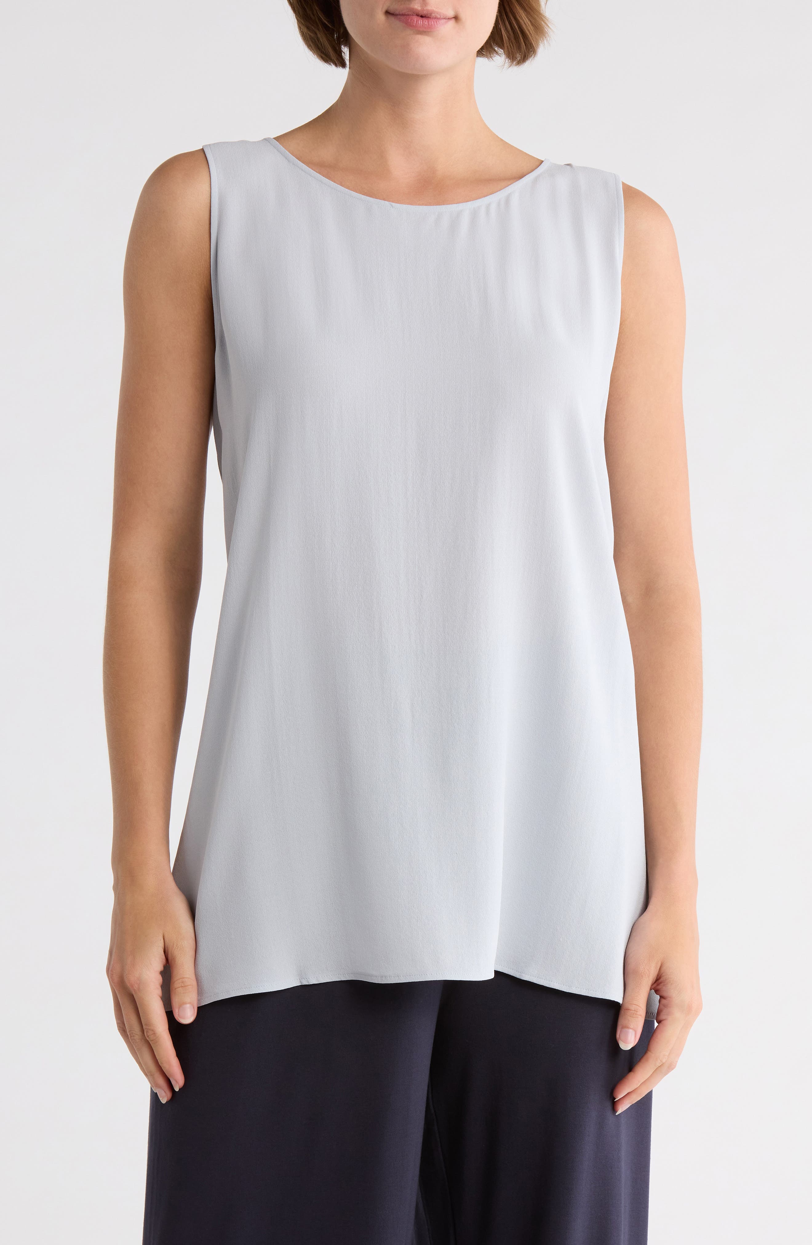 Eileen Fisher Sleeveless Silk Tunic Top
