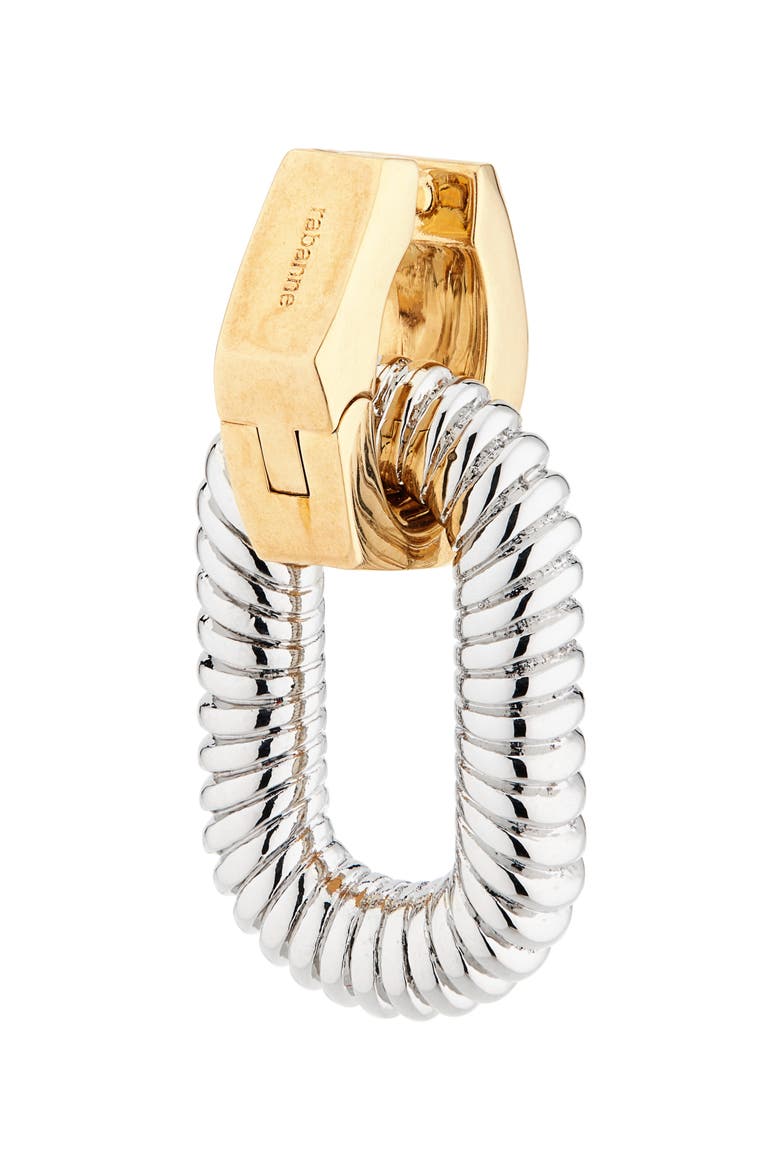 XL Link Screw Drop Earrings, Alternate, color, SILVER / GOLD