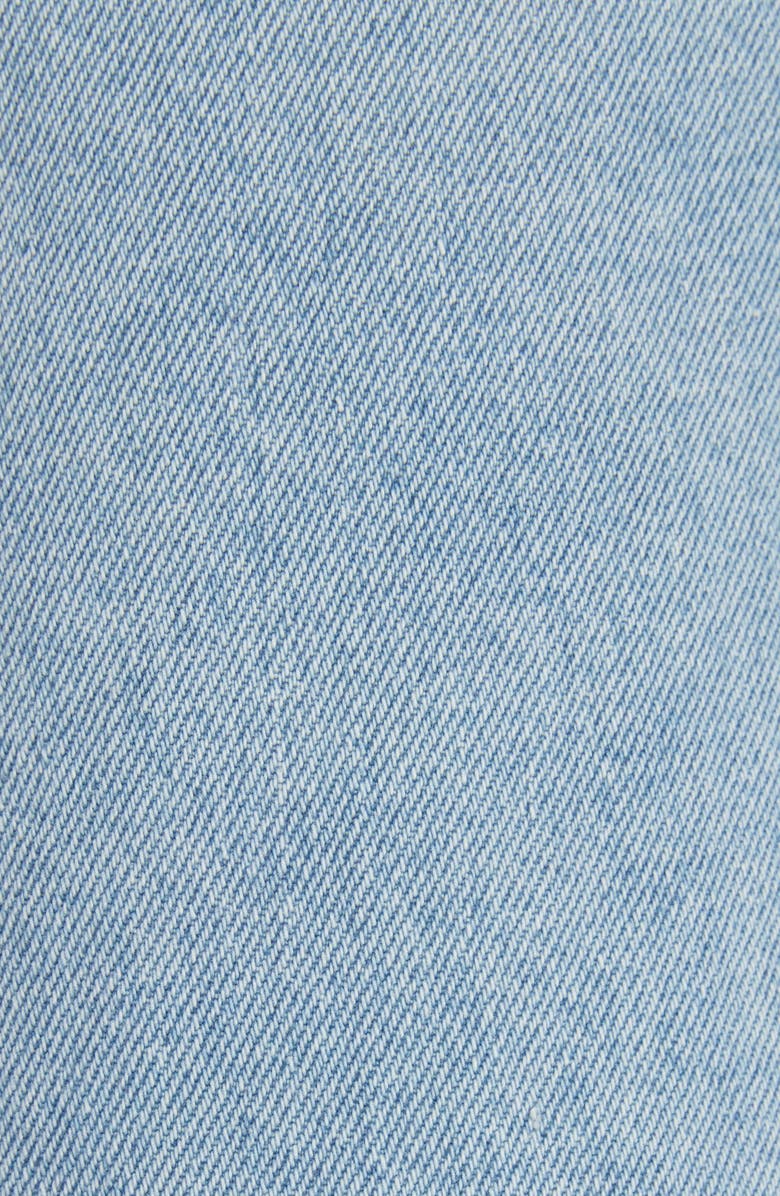 Moncler Melissa Mixed Media Hooded Denim Jacket, Alternate, color, 