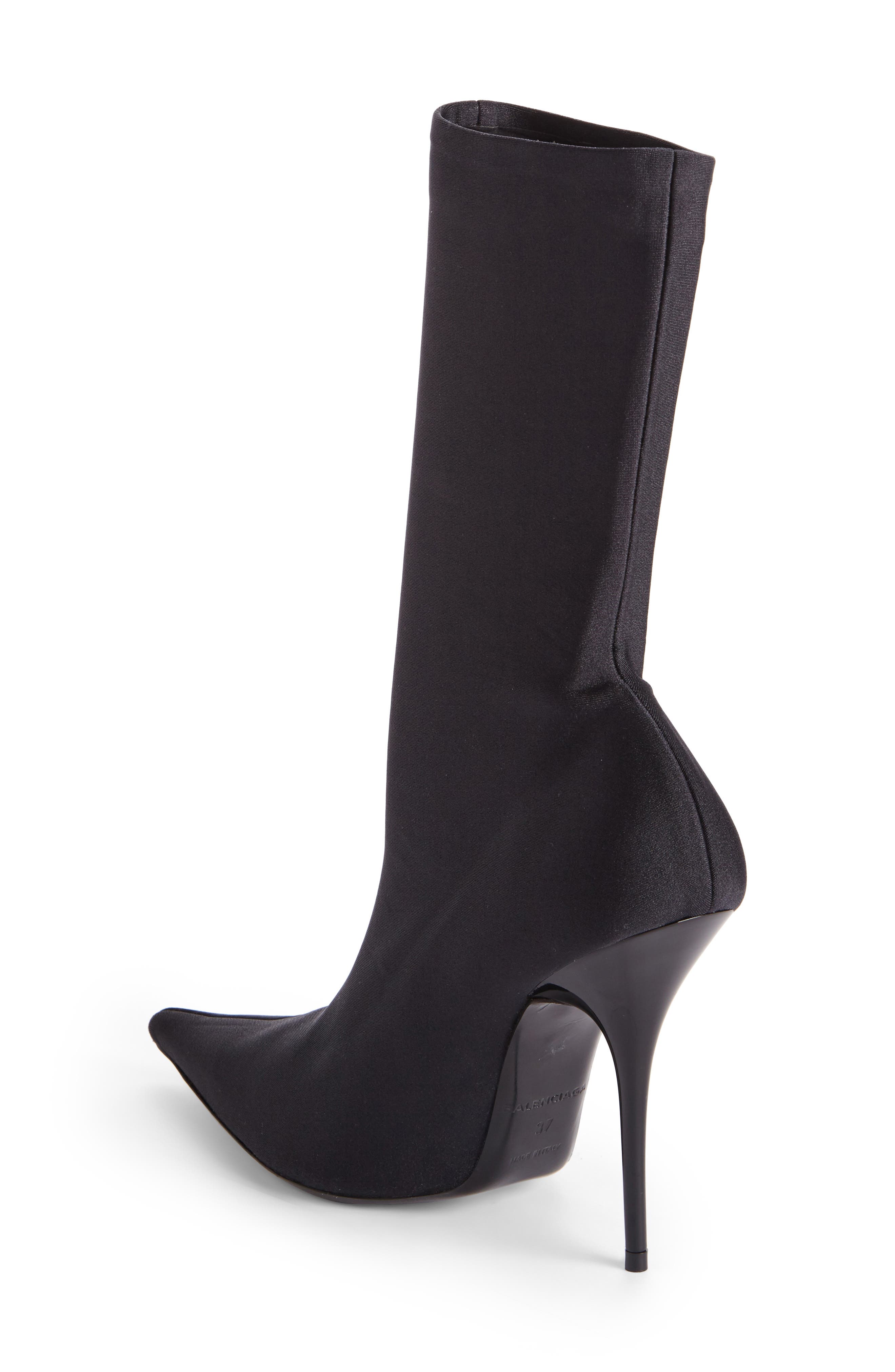 Balenciaga Pointy Toe Mid Bootie, Alternate, color, 