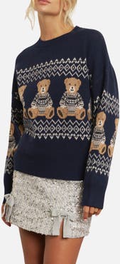Blu Pepper Teddy Bear Crewneck Sweater