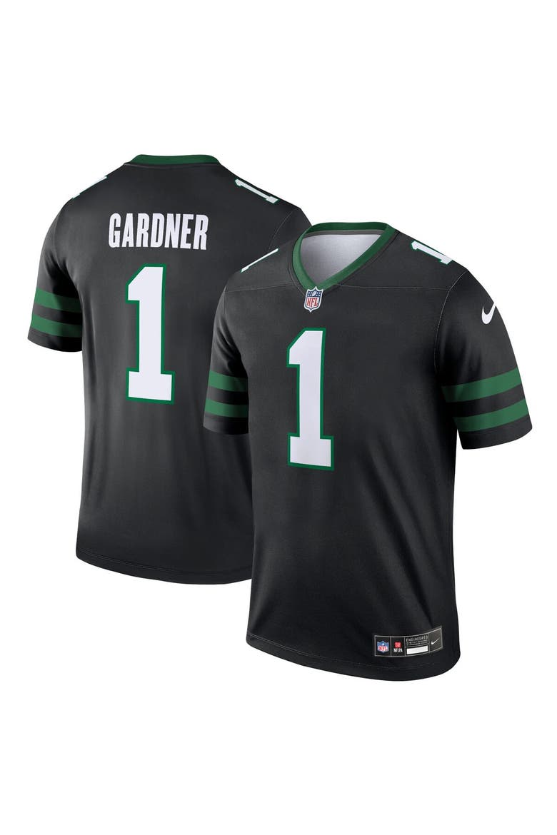 Men's Nike Ahmad Sauce Gardner Black New York Jets Alternate Legend Player Performance Top, Main, color, Black