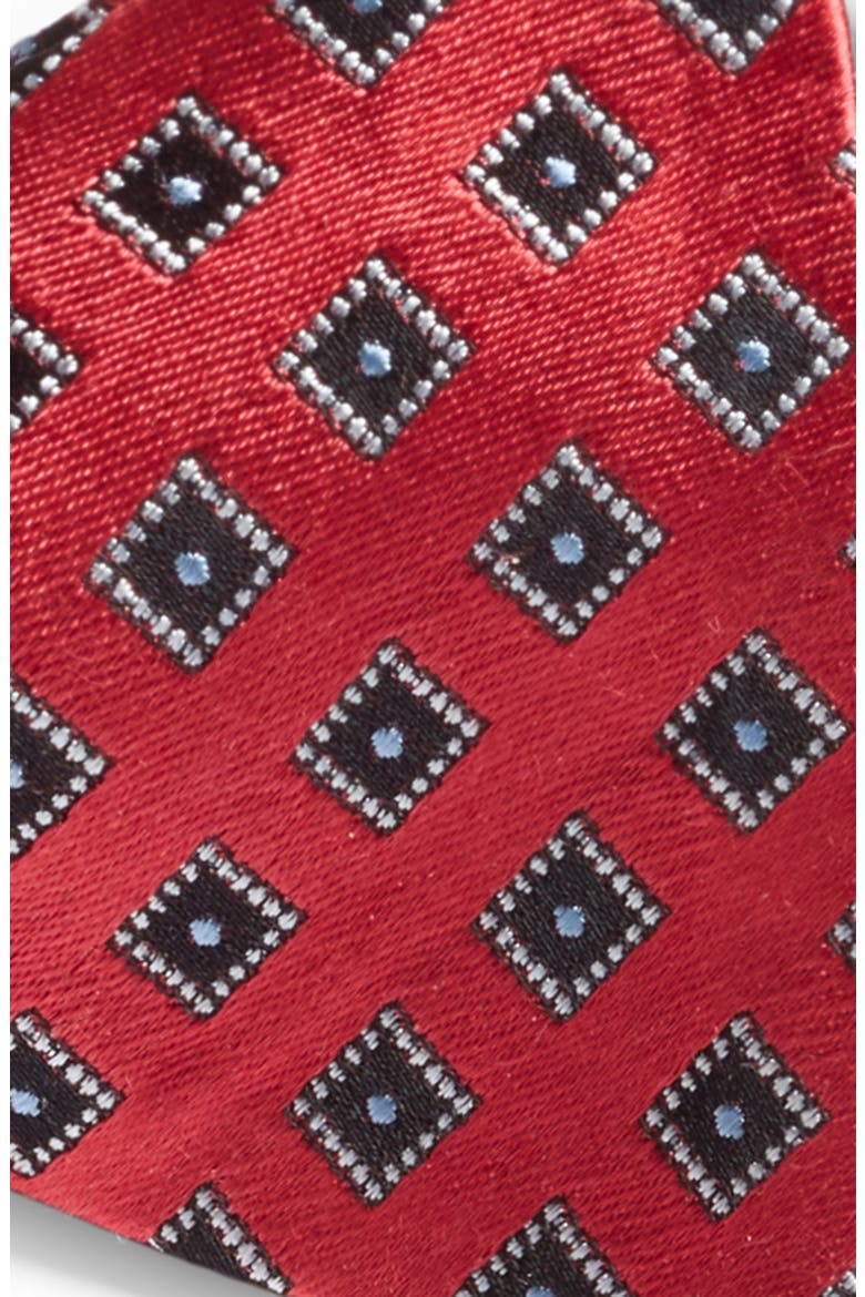Foulard Silk Bow Tie, Alternate, color, CORAL