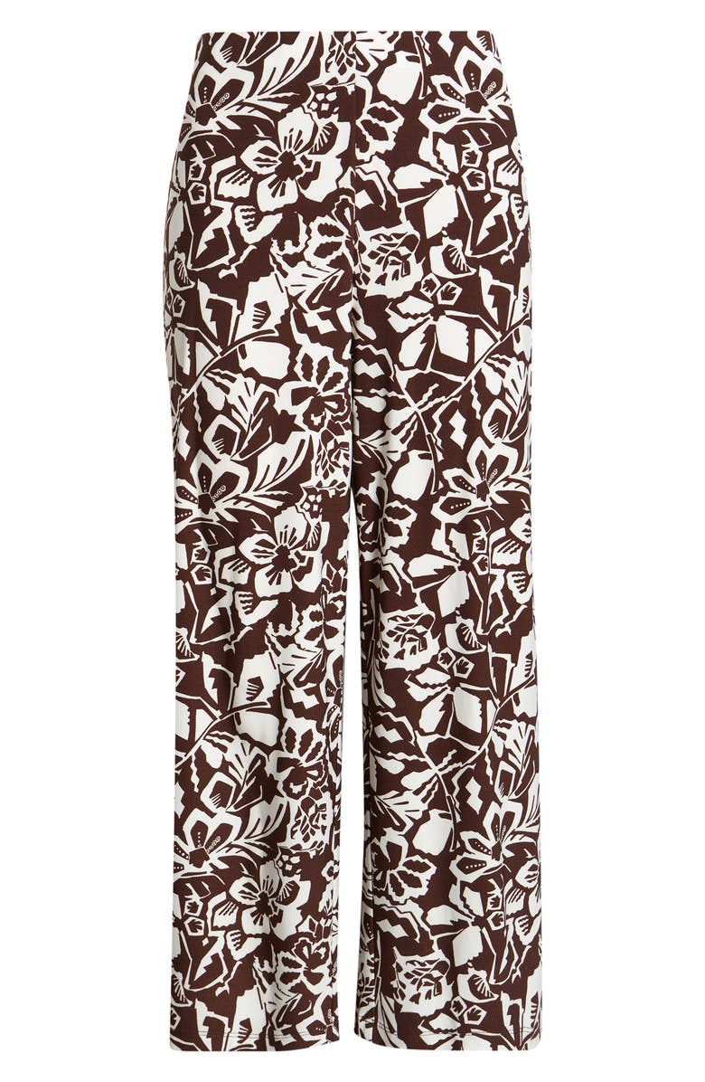 AK ANNE KLEIN Print Knit Crop Wide Leg Pants, Alternate, color, 