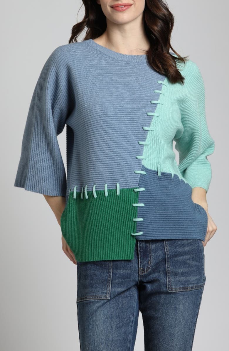APNY Ottoman Colorblock Sweater, Main, color, 