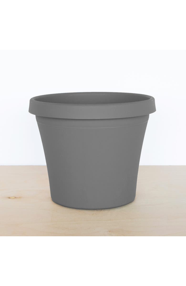 Bloem Terra Pot Planter 12" Charcoal Durable Resin Pot, 3.5 Gallon, Alternate, color, Gray