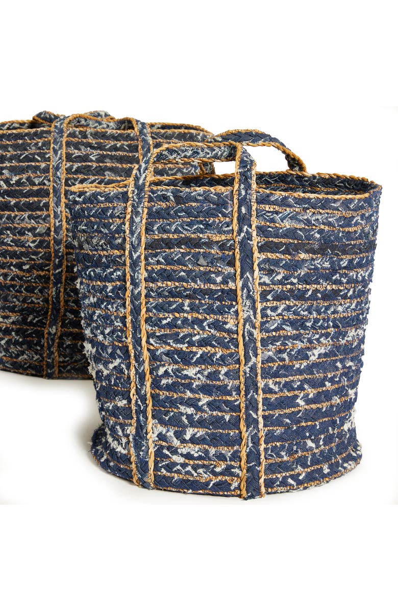 Napa Home & Garden Denim Round Baskets Set of 3, Alternate, color,