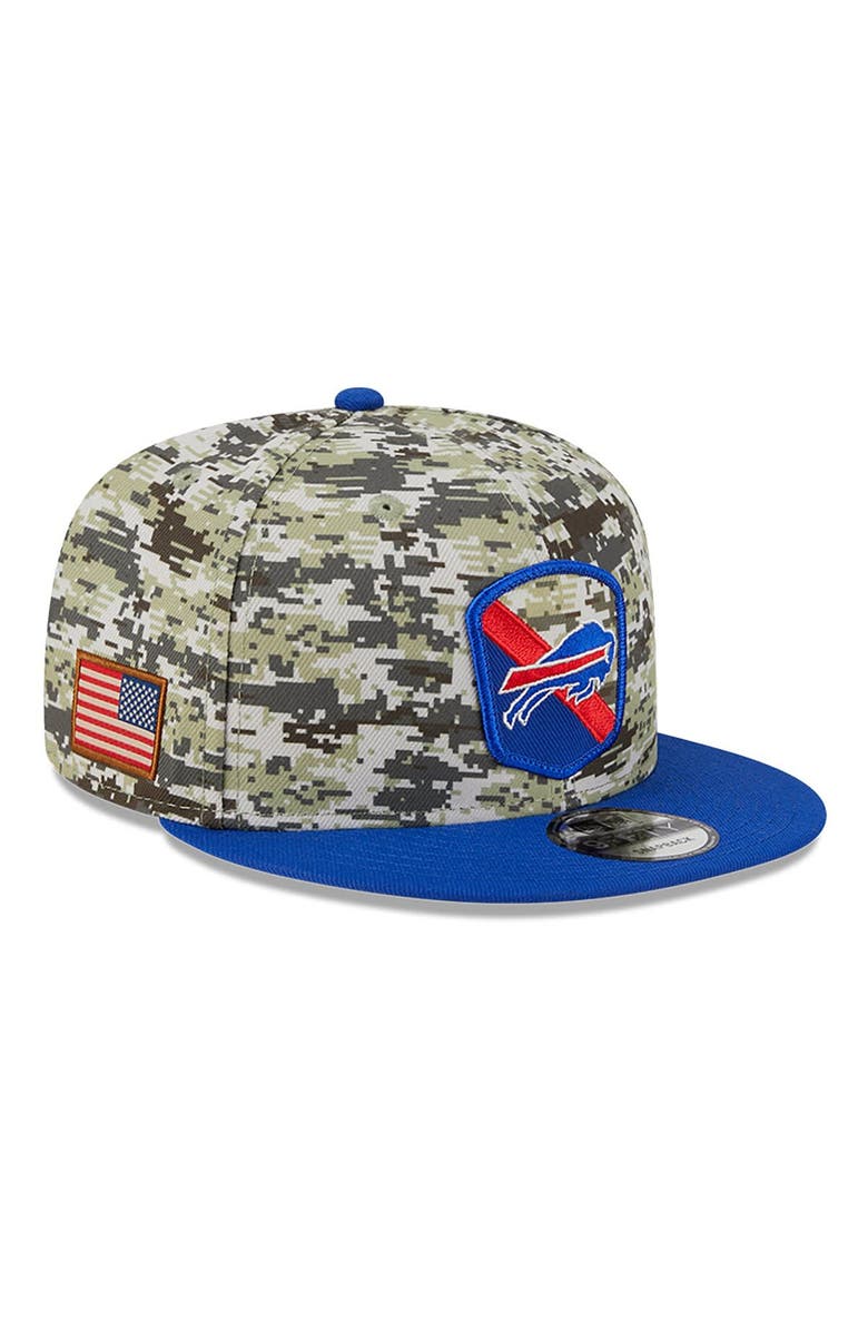 New Era Men's New Era  Camo/Royal Buffalo Bills 2023 Salute To Service 9FIFTY Snapback Hat, Main, color, 