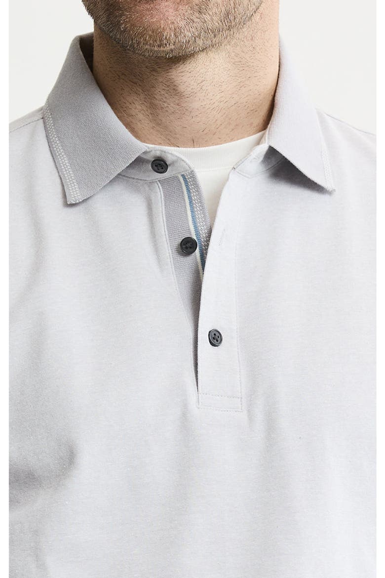 Luxe Brushed Knit Polo, Alternate, color, Stone