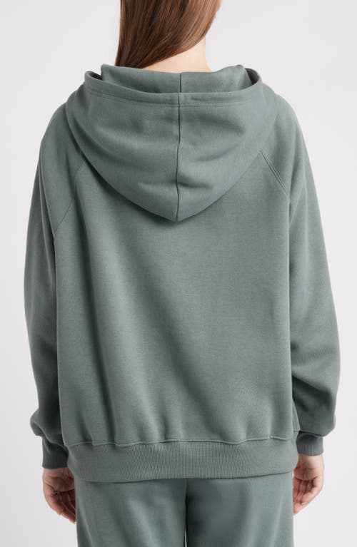 Bp. Fleece Detail Oversize Raglan Hoodie In Gray