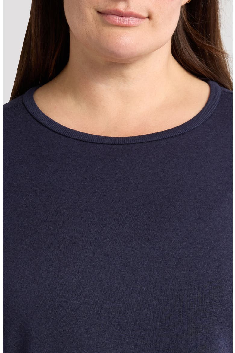 Crewneck Long Sleeve Crop Top, Alternate, color, INK