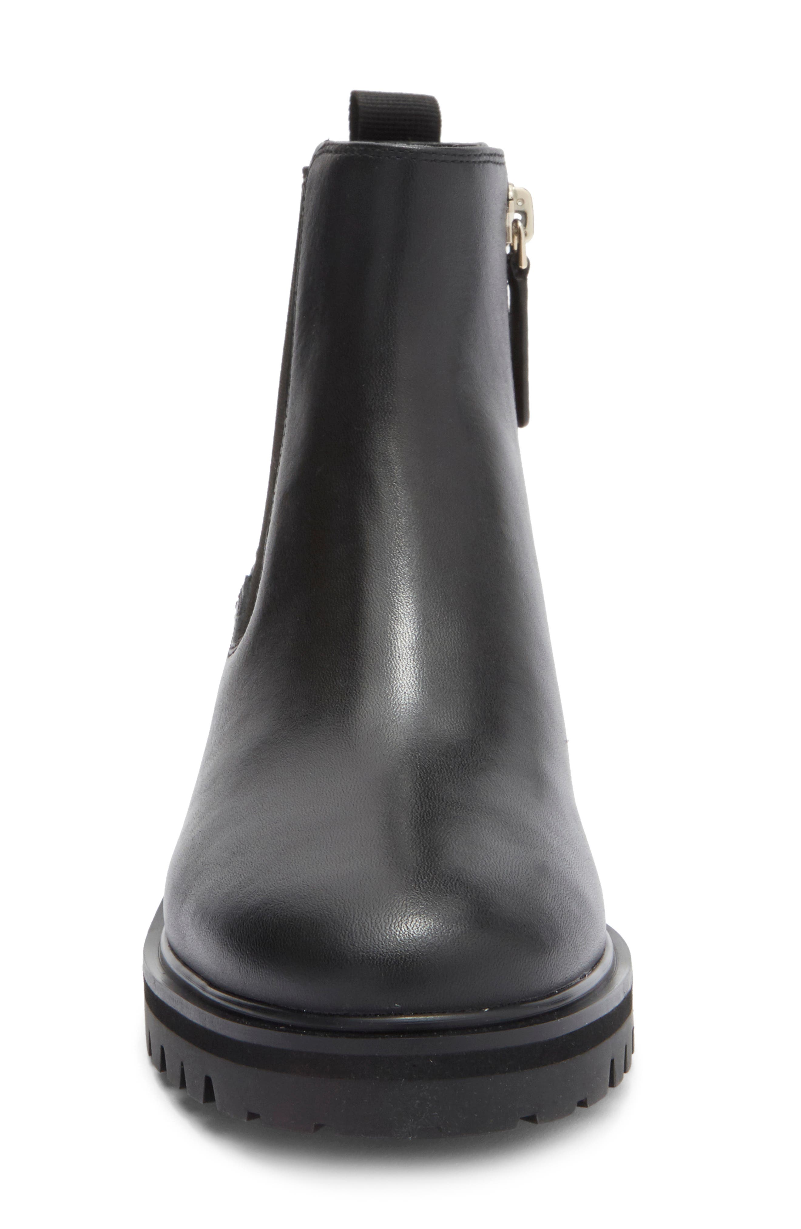 Kate Spade New York estelle lug sole boot, Alternate, color, Black