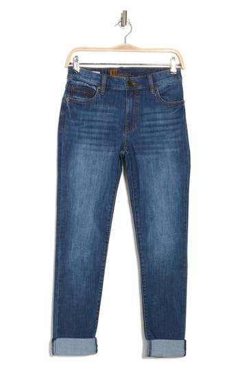 Shop Kut From The Kloth Katy Cuffed Ankle Boyfriend Jeans In Arum
