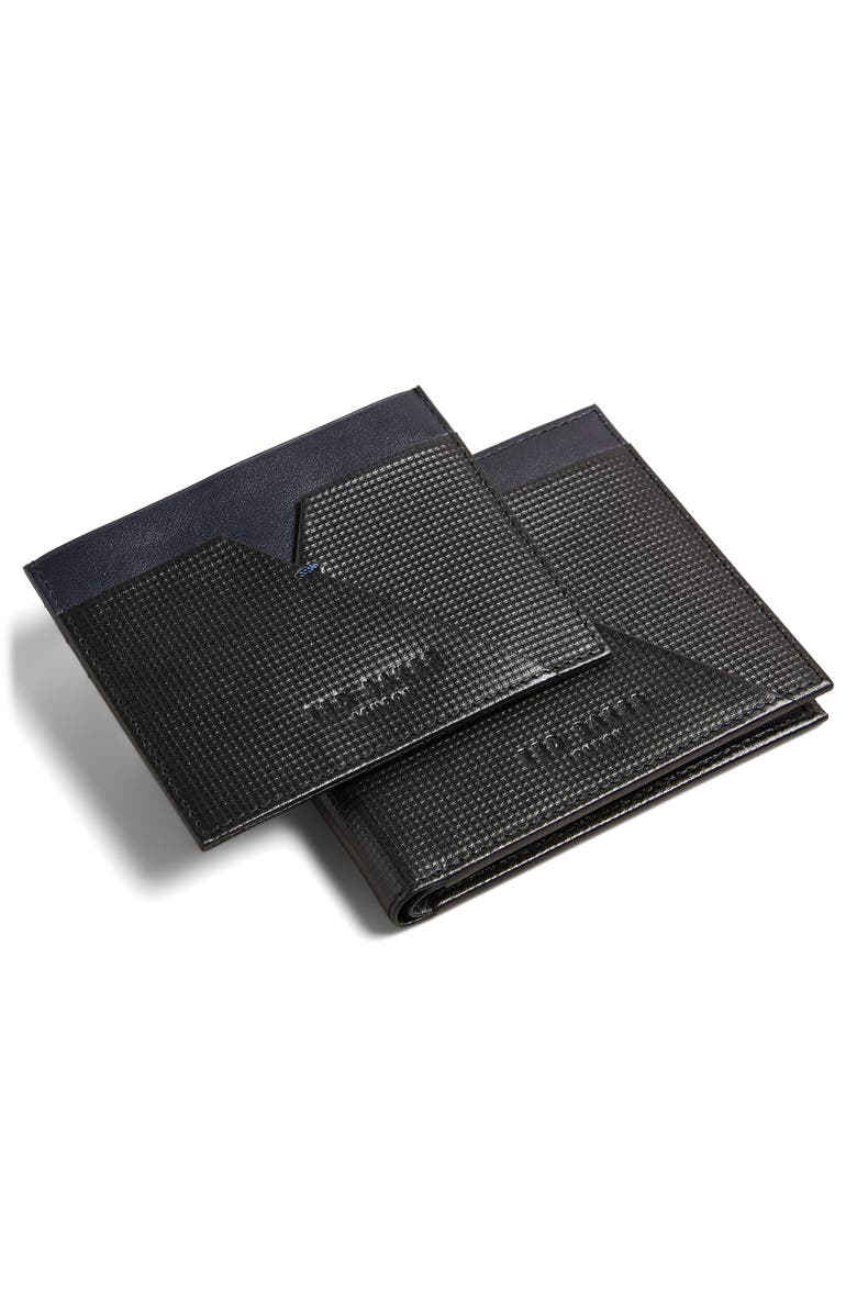 Ted Baker London Viktree Textured Leather Bifold Wallet, Alternate, color, 