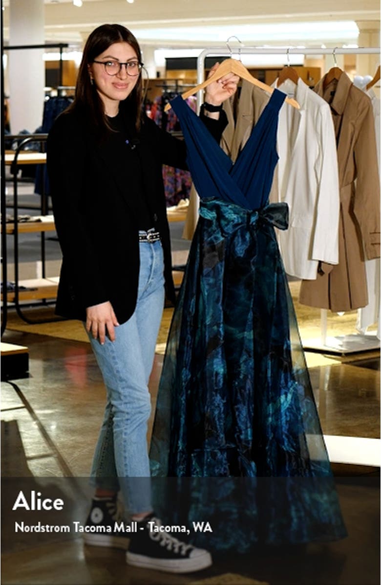 Mixed Media Sleeveless A-Line Gown, sales video thumbnail