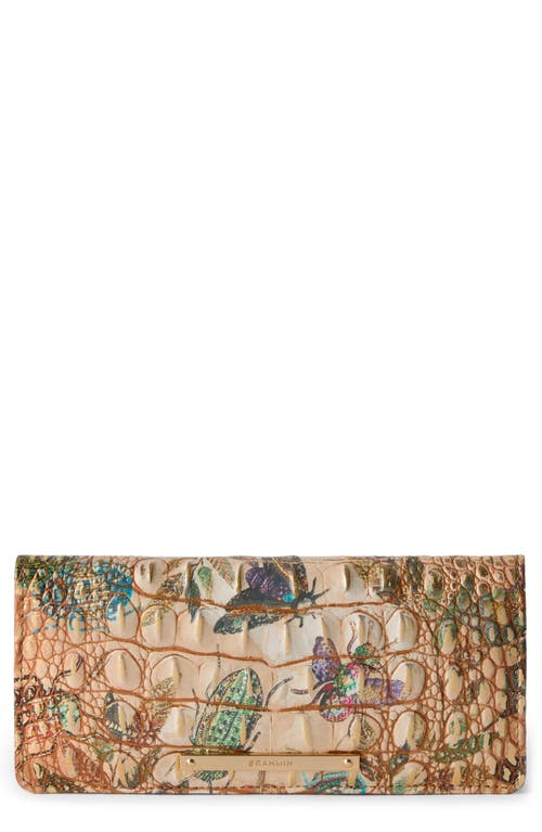 Brahmin Ady Croc Embossed Leather Wallet In Multi
