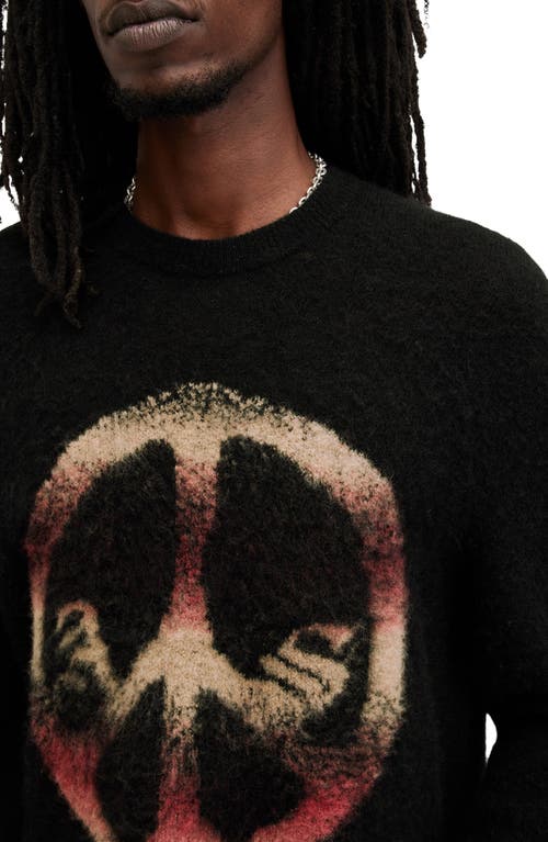 Allsaints Peace Oversized Fit Sweater In Black