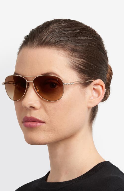 Stuart Weitzman 60mm Pilot Sunglasses In Gold