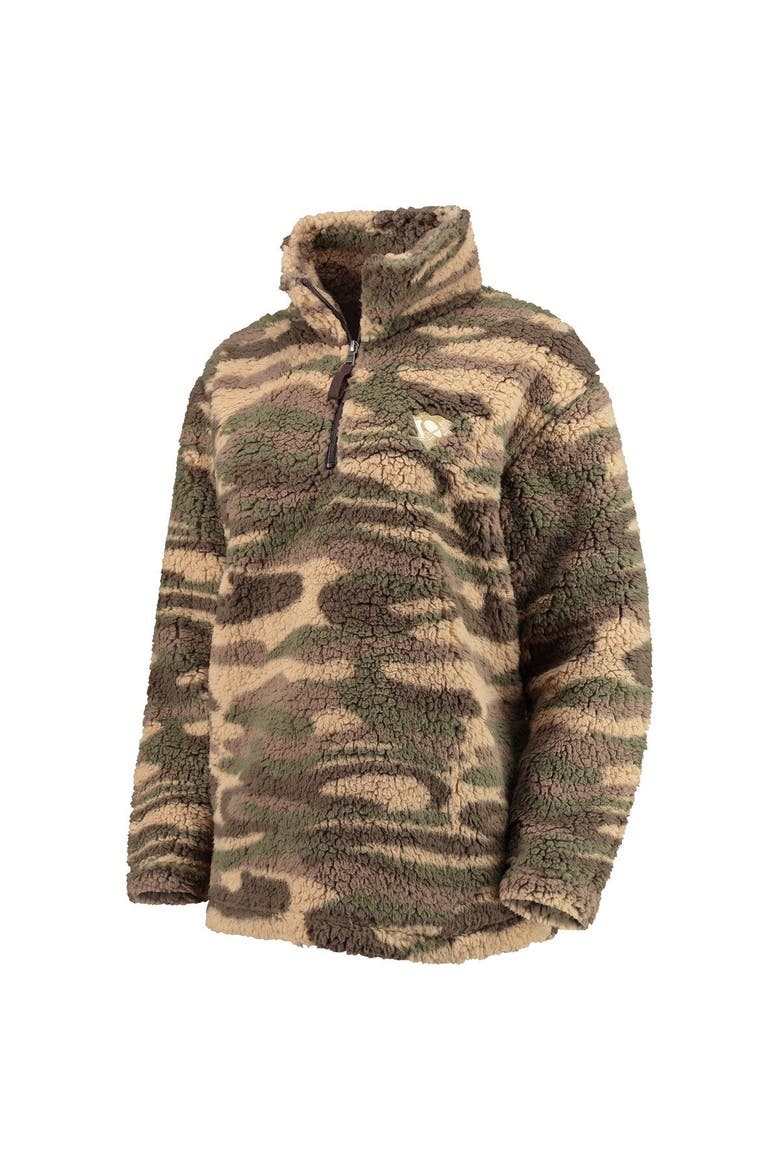Women's G-III Sports by Carl Banks Camo Pittsburgh Penguins Sherpa Quarter-Zip Jacket, Alternate, color, Camo