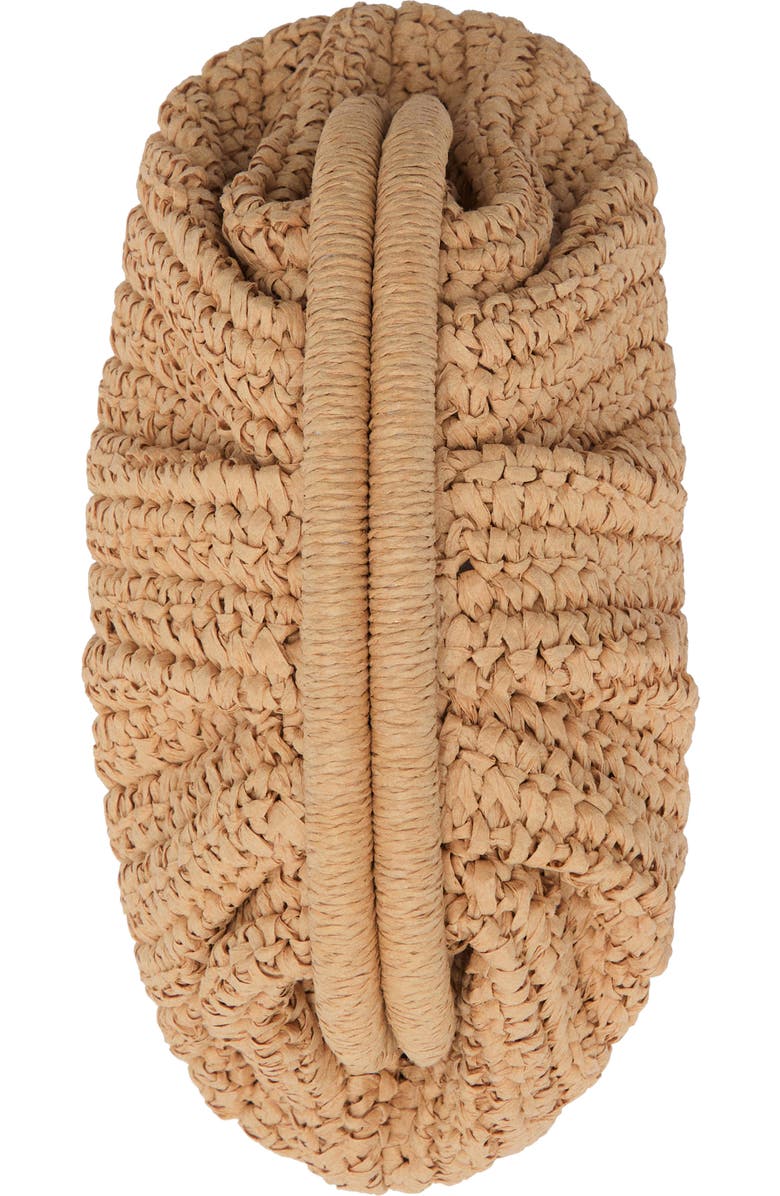 MANGO Natural Fiber Clutch Bag with Removable Chain Strap, Alternate, color, Beige