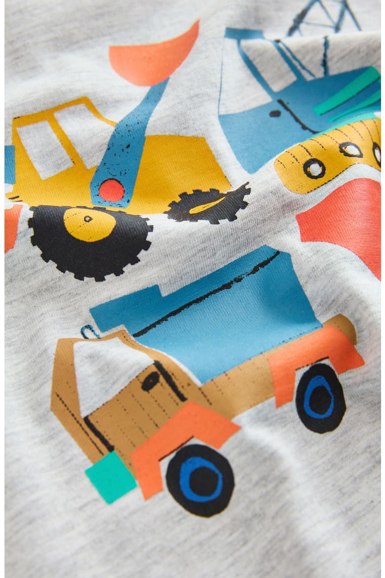 Kids' Oversize Construction Graphic T-Shirt & Pull-On Shorts Set, Alternate, color, GREY