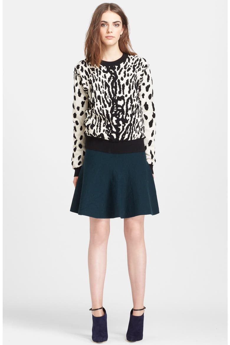 'Dore' Animal Pattern Sweater, Main, color, IVORY