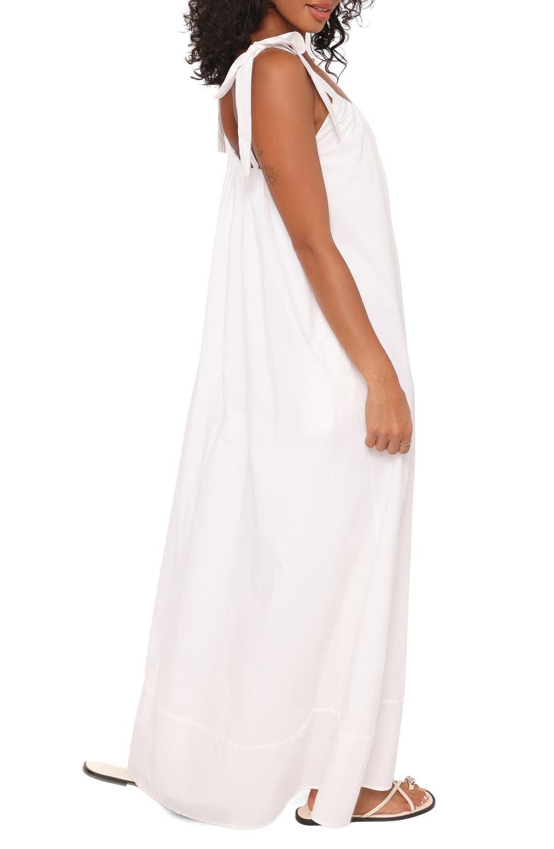 Petal & Pup Amber Tie Strap Sleeveless Maxi Dress, Alternate, color, White