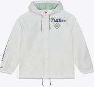 Mitchell & Ness Men's Mitchell & Ness White Philadelphia Phillies Yacht Rock Coaches Full-Snap Hooded Windbreaker Jacket