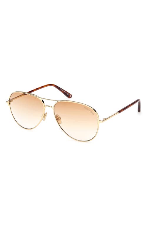 Tom Ford Clark 59mm Gradient Pilot Sunglasses