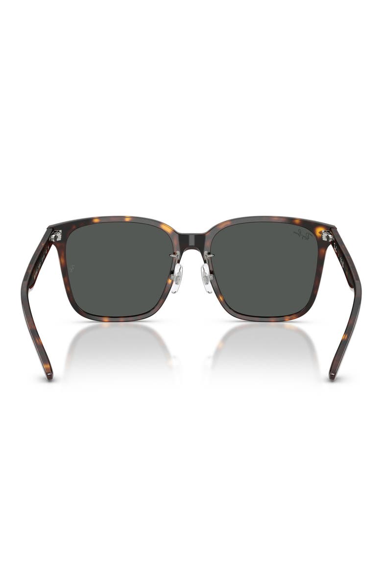 Slim Square 57mm Sunglasses, Alternate, color, HAVANA / DARK GREY