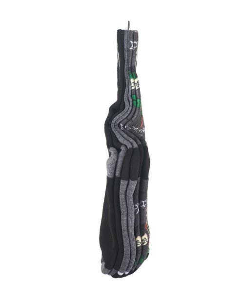 Ed Hardy 360 Print Full Cushion Crew Sock 3-pack In Black