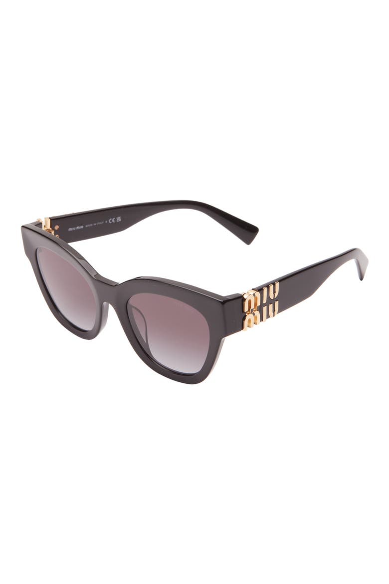 51mm Gradient Square Sunglasses, Alternate, color, BLACK / GREY GRADIENT