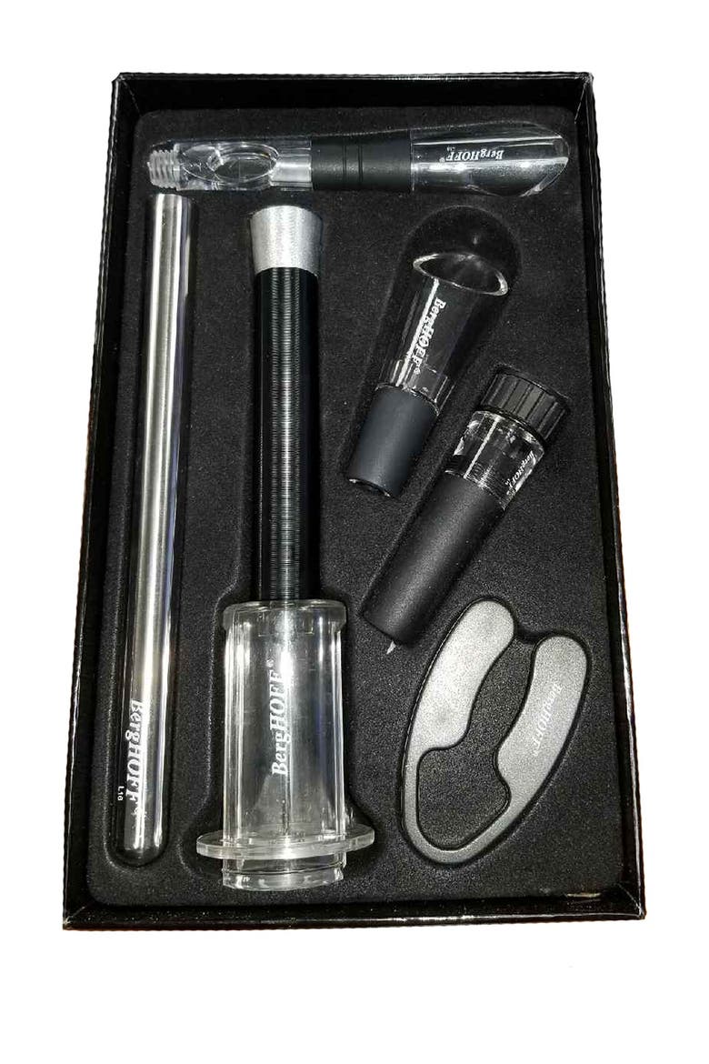 Black Wine Connoisseur 5-Piece Set, Main, color, BLACK