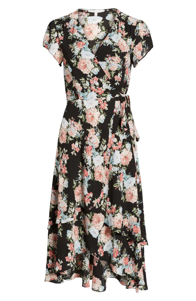 WAYF Oleander Wrap Midi Dress, Alternate, color, 