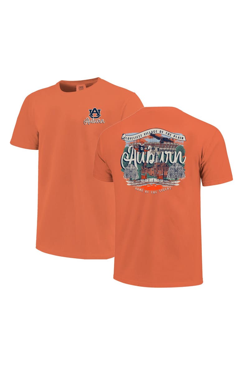 Women's Orange Auburn Tigers Comfort Colors Campus Scene Drawing Script T-Shirt, Main, color, Orange