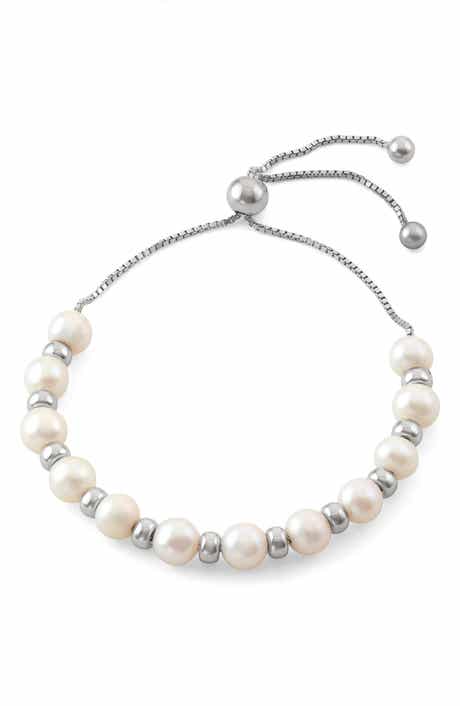 FZN Pearl Beaded Sterling Silver Bracelet