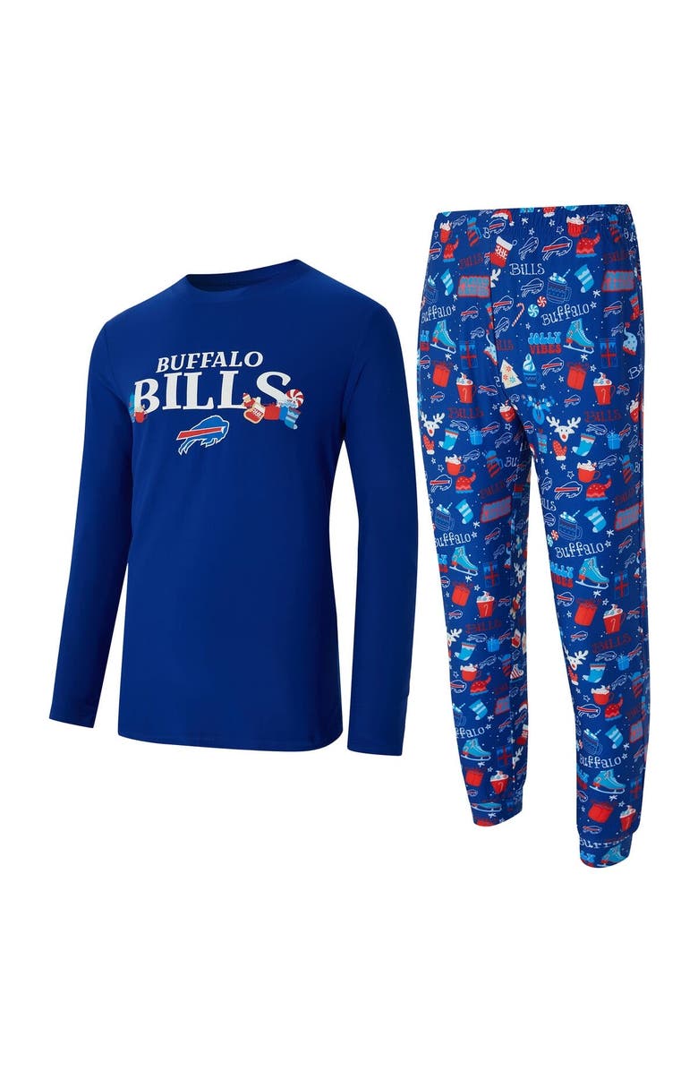 CONCEPTS SPORT Men's Concepts Sport Royal Buffalo Bills Chestnut Long Sleeve Top & Pants Set, Main, color, Royal