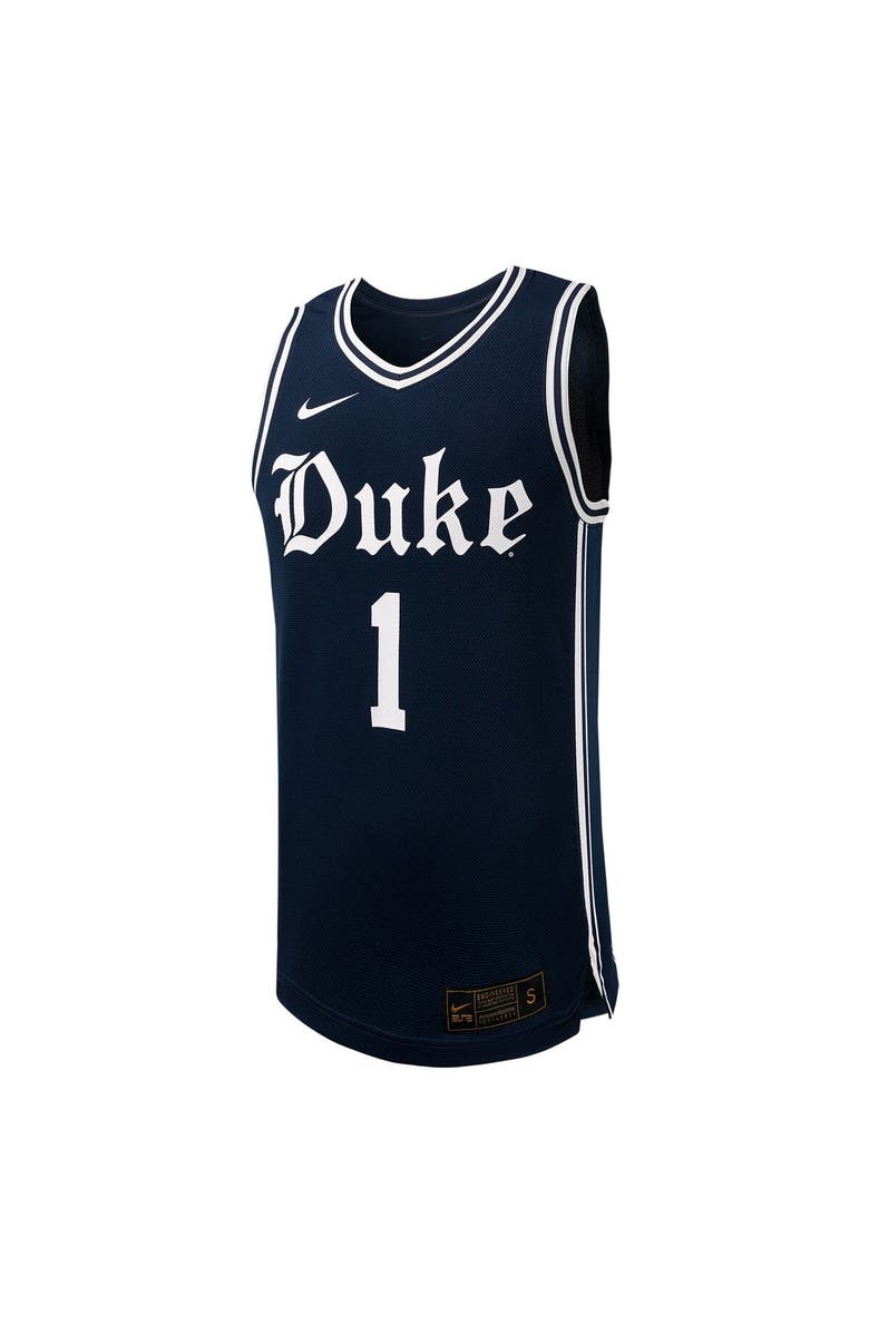 Nike Men's Nike #1 Black Duke Blue Devils Replica Basketball Jersey, Alternate, color, 