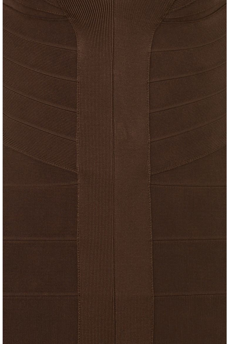 The Icon Bandage Minidress, Alternate, color, CHOCOLATE